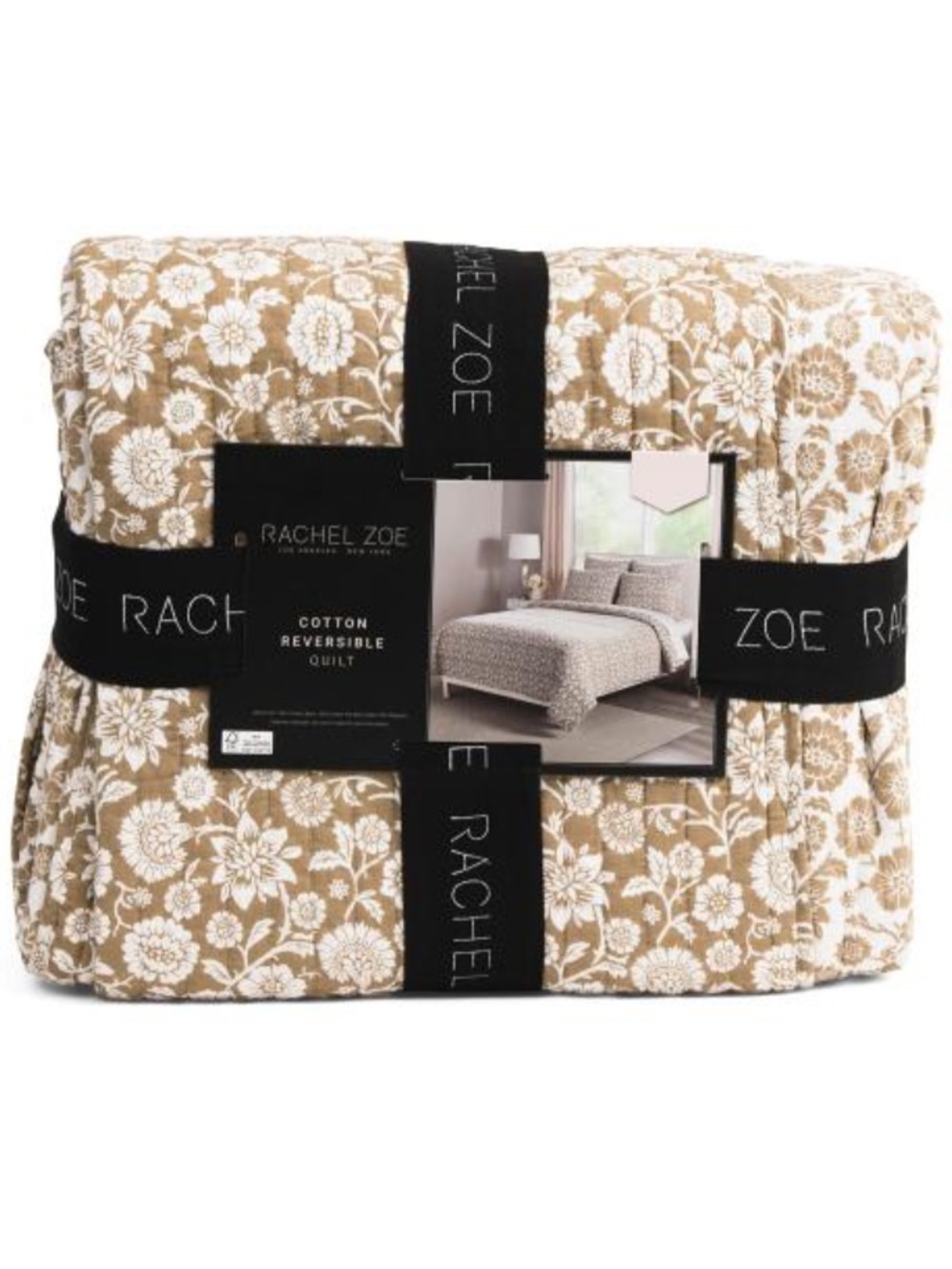 Rachel Zoe Taupe Cotton Quilt Set